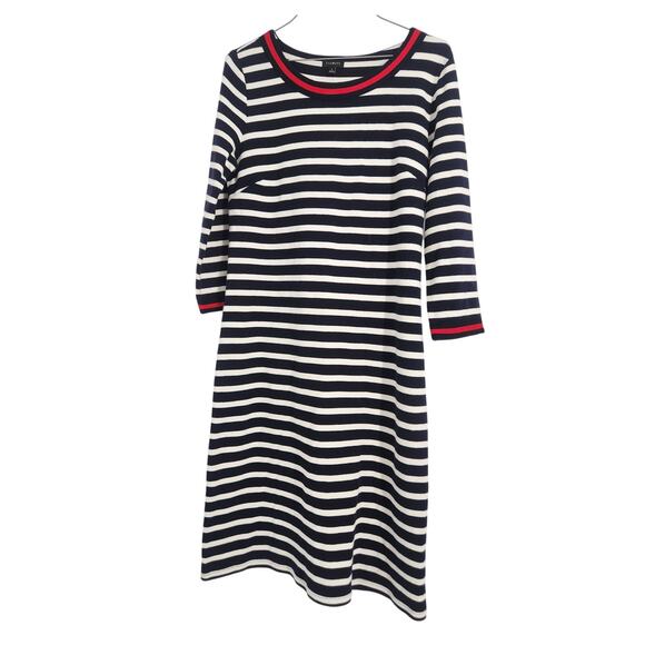 Talbots Blue and White Striped Dress - Women's Size Small - Picture 1 of 3
